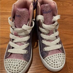 Kids Glitter Sneakers - Pink and Purple